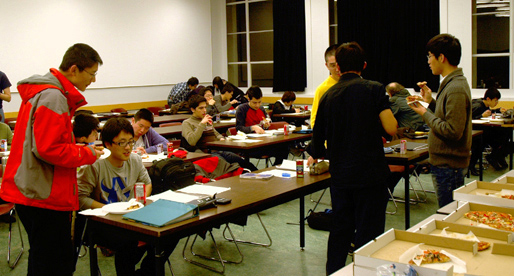 UBC Math school workshops- pizza in workshop