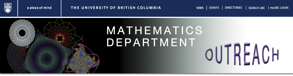 UBC Mathematics Department Outreach Header
